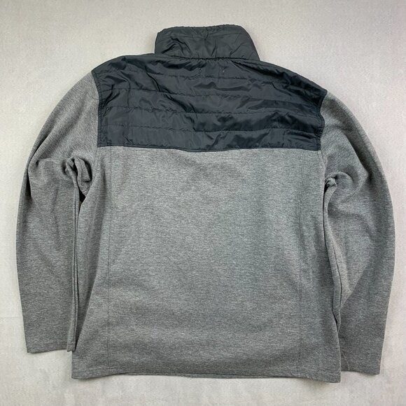 Eddie Bauer Mens Sweater Large Gray 1/4 Zip Long Sleeve Hybrid Pullover Stretch - Picture 10 of 10